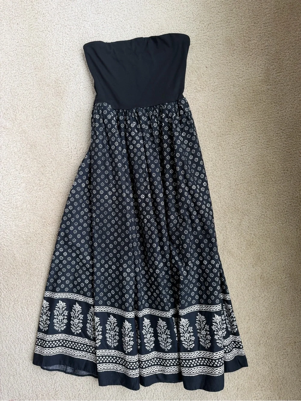 NWT Jcrew strapless mixy dress in block print - Picture 5 of 7
